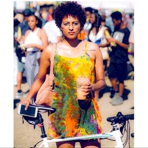 One of a kind tie-dye romper/ skort.